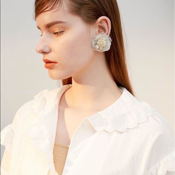 New gradient mesh flower with beaded earrings - Picture 7 of 14